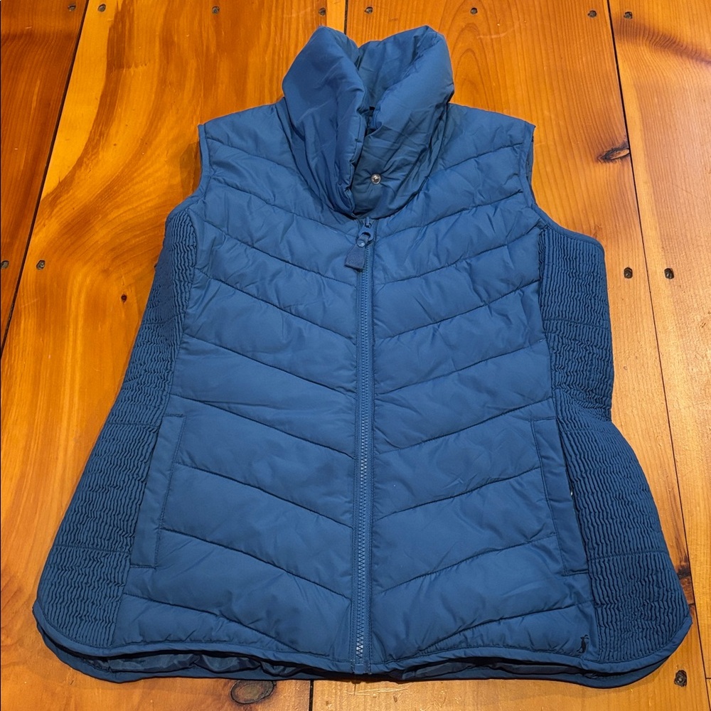 JOULES 12 Midblue Larkhill Collared Padded Gilet Puffer Vest